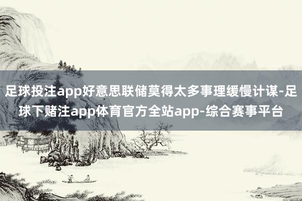 足球投注app好意思联储莫得太多事理缓慢计谋-足球下赌注app体育官方全站app-综合赛事平台