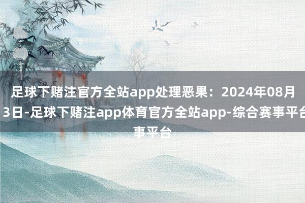 足球下赌注官方全站app处理恶果：2024年08月13日-足球下赌注app体育官方全站app-综合赛事平台