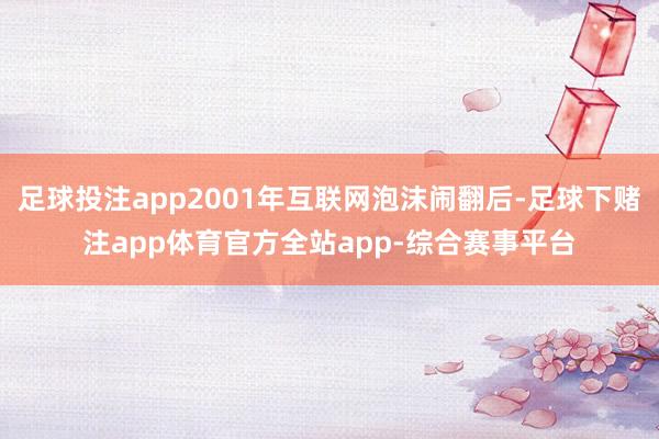 足球投注app2001年互联网泡沫闹翻后-足球下赌注app体育官方全站app-综合赛事平台