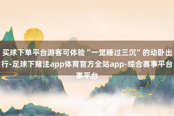 买球下单平台游客可体验“一觉睡过三沉”的动卧出行-足球下赌注app体育官方全站app-综合赛事平台