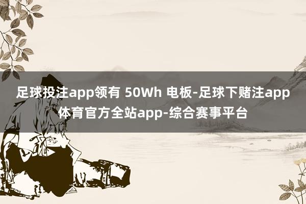 足球投注app领有 50Wh 电板-足球下赌注app体育官方全站app-综合赛事平台